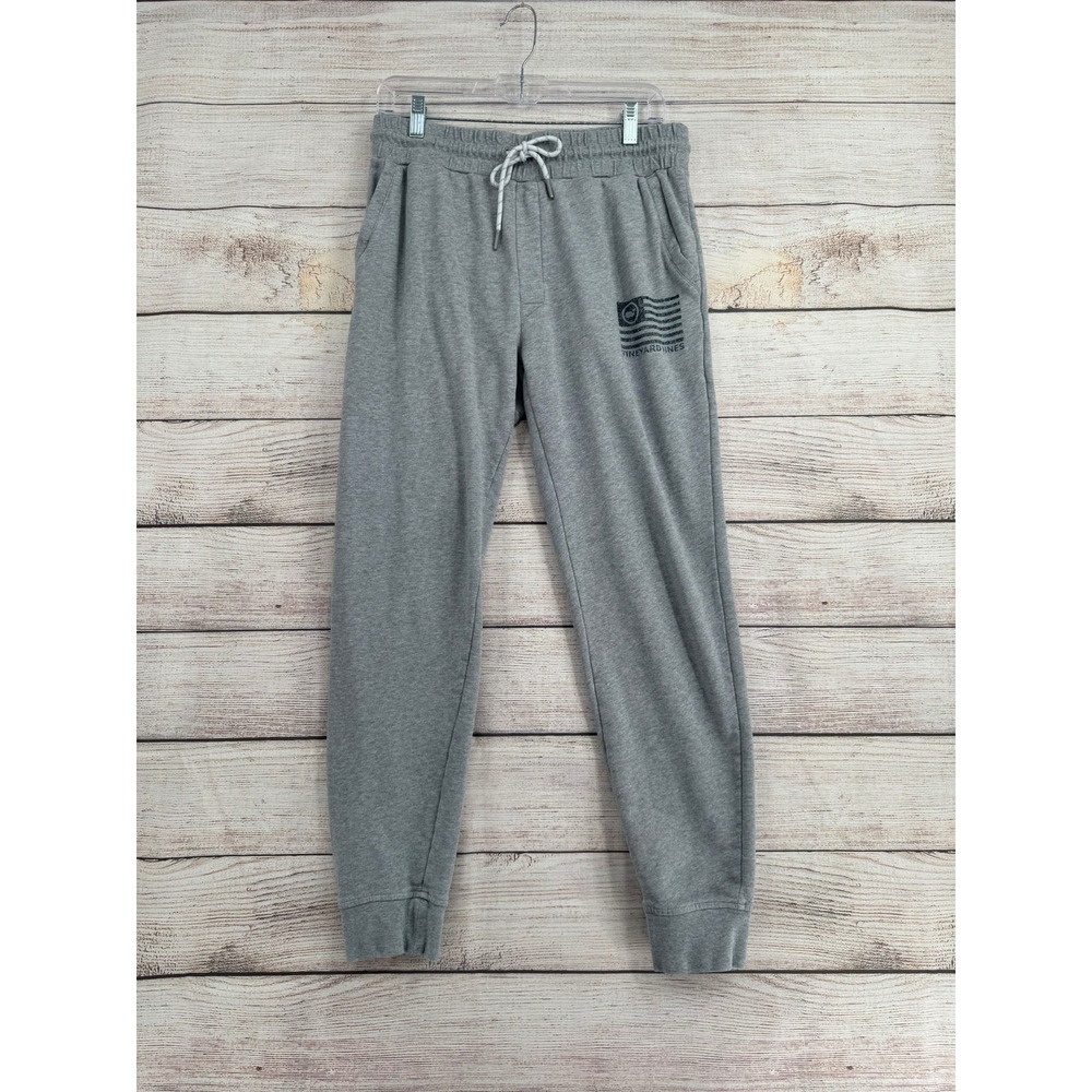 Vineyard Vines Jogger Sweatpants Men Small Gray Graphic Logo Flag